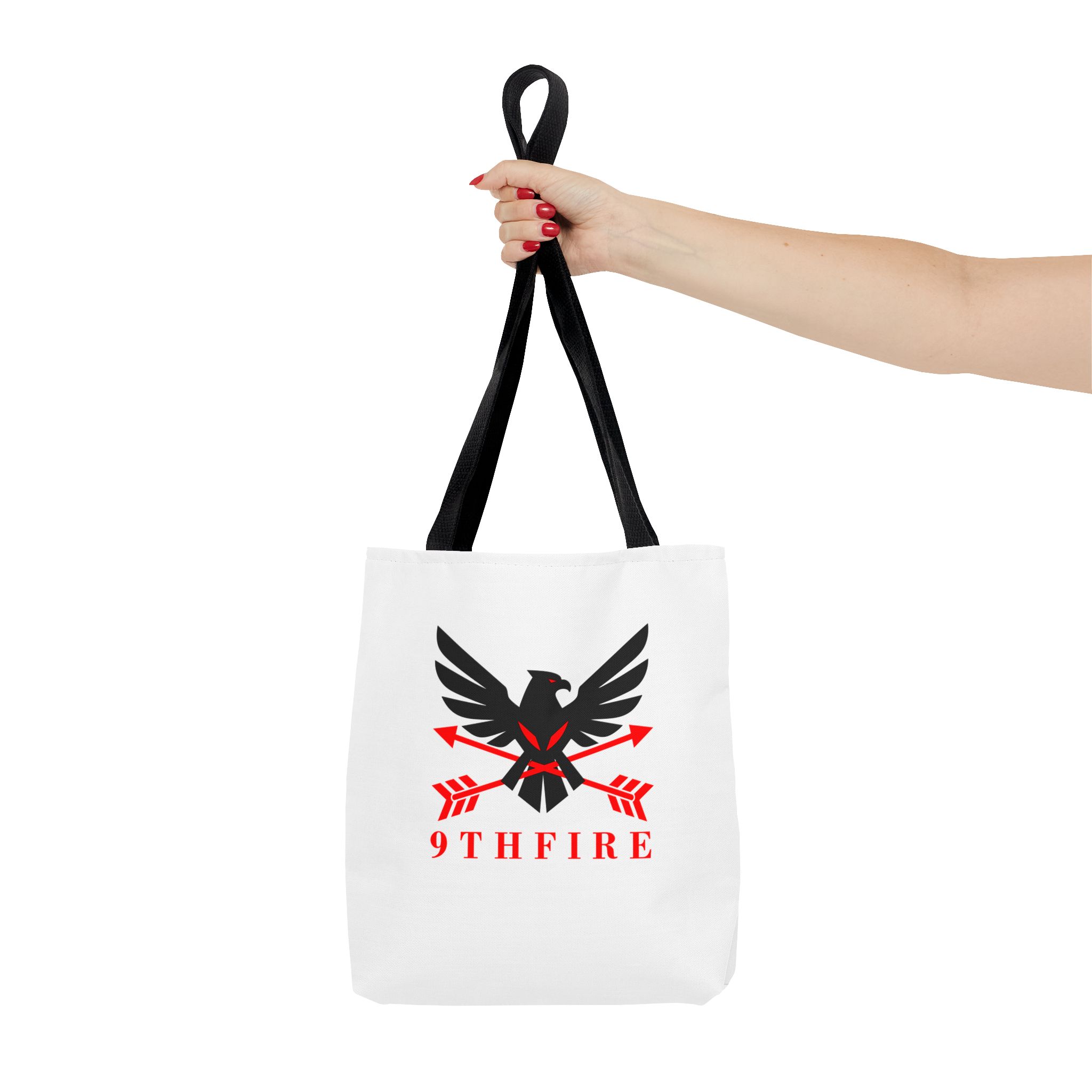 6909434122178275019_2048-3.jpeg 9THFIRE Tote Bag — Graphic Arrow Emblem All-Over Print - Image 4